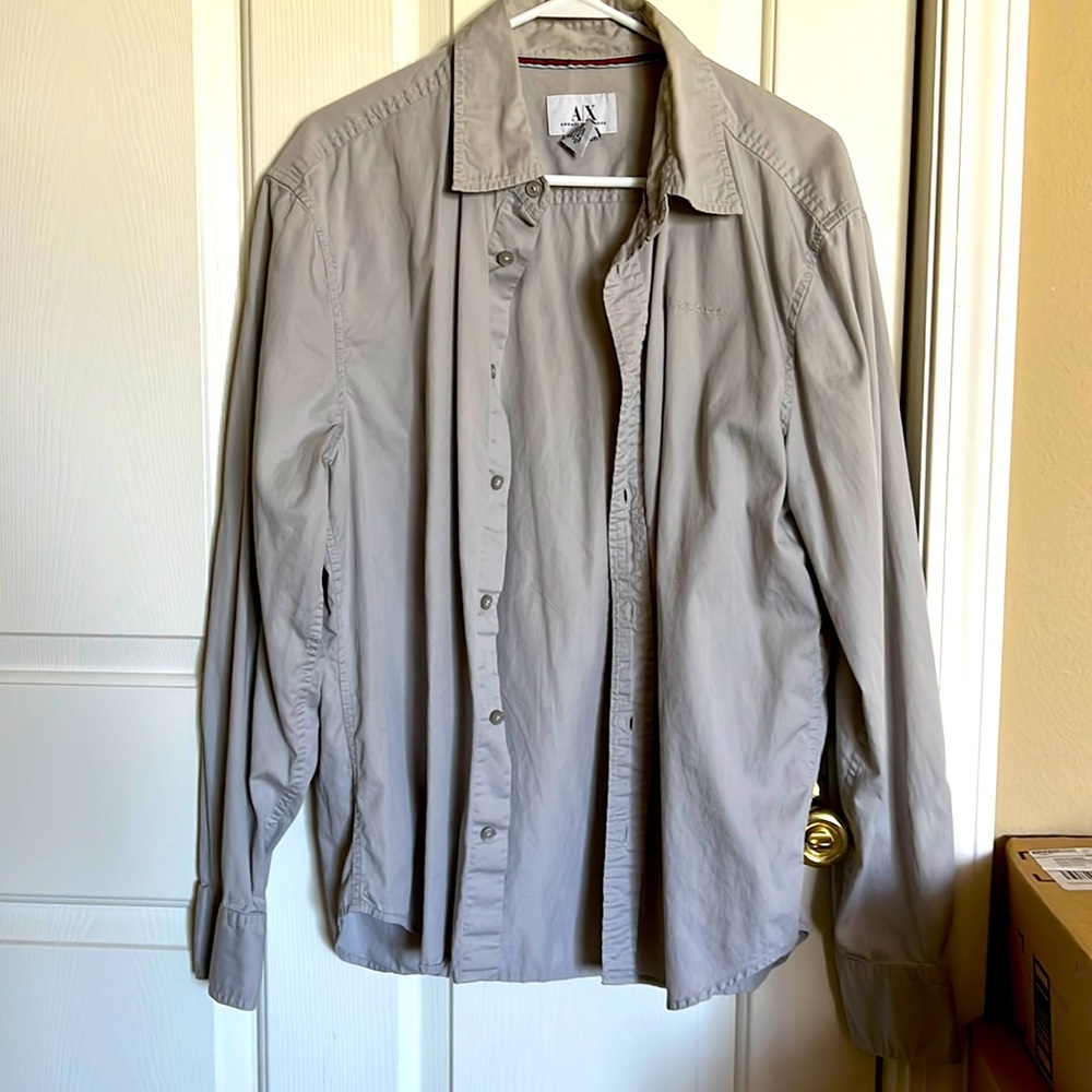 Armani Exchange gray shirt Size L